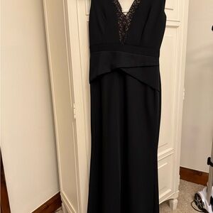 BCBGMaxAzria Black Maxi Dress with Lace Detail